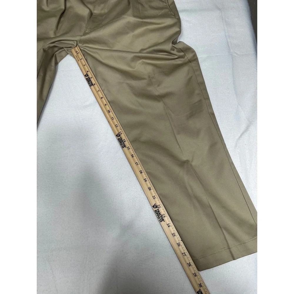 Polo Ralph Lauren Mens‎ Beige Cotton Pleated Chino Pants Trousers Size 36/29